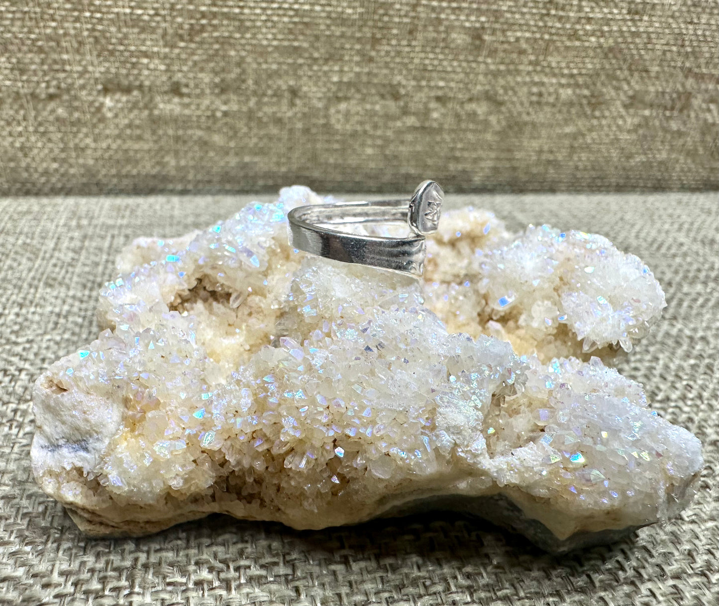 Dainty Spoon Ring Adjustable Sterling Silver