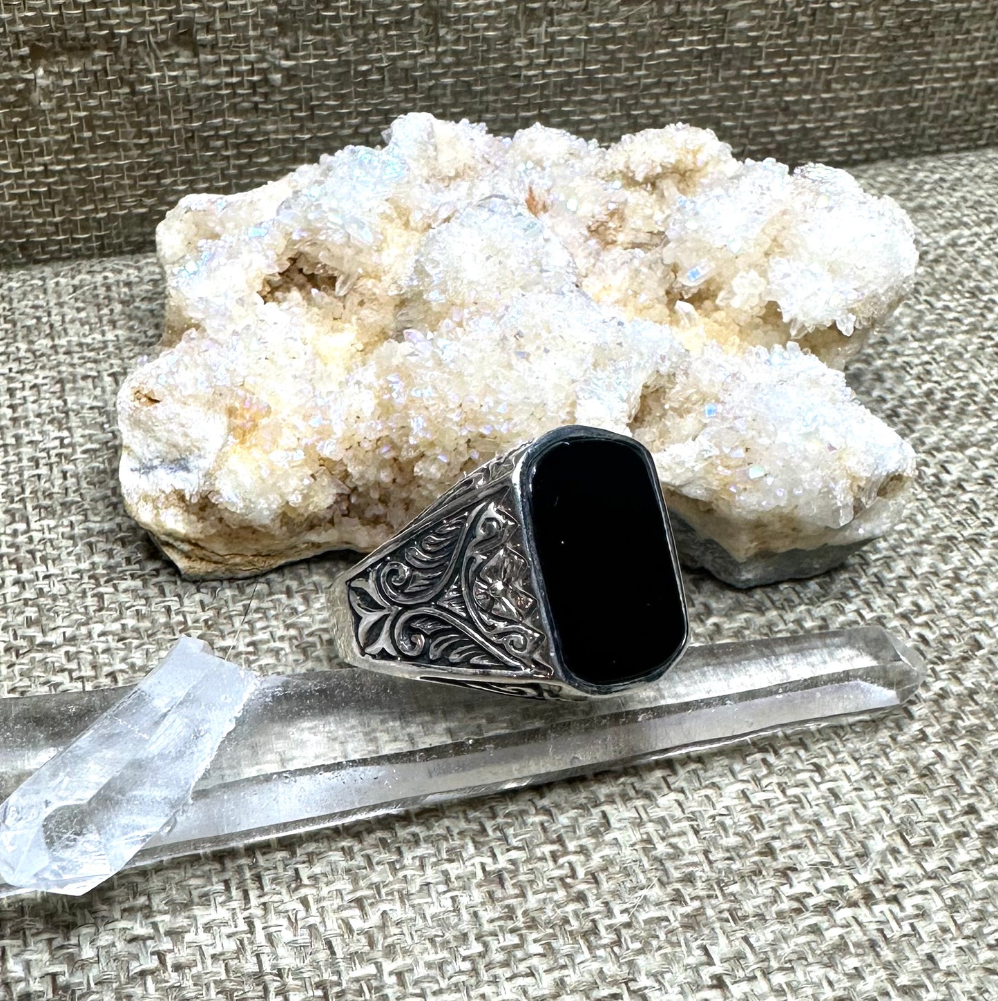 Onyx Sterling Silver Ring