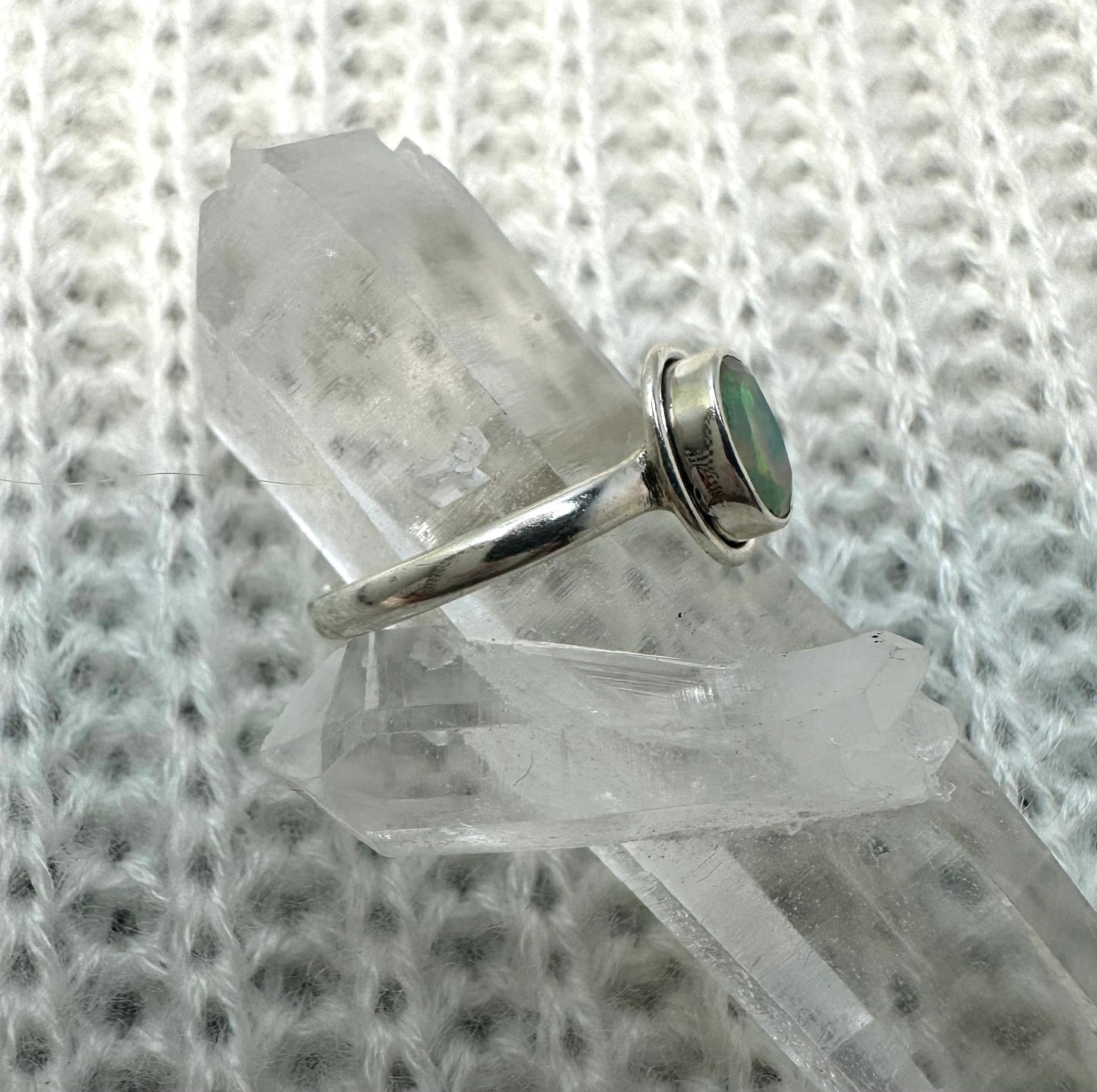 Ethiopian Opal Sterling Silver Ring