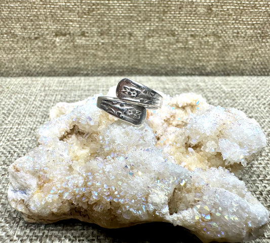 Dainty Spoon Ring Adjustable Sterling Silver