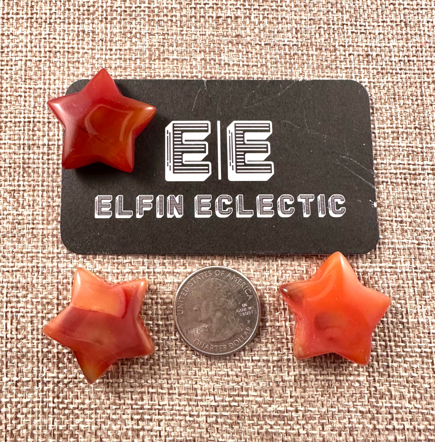 Carnelian Star Pocket Stone