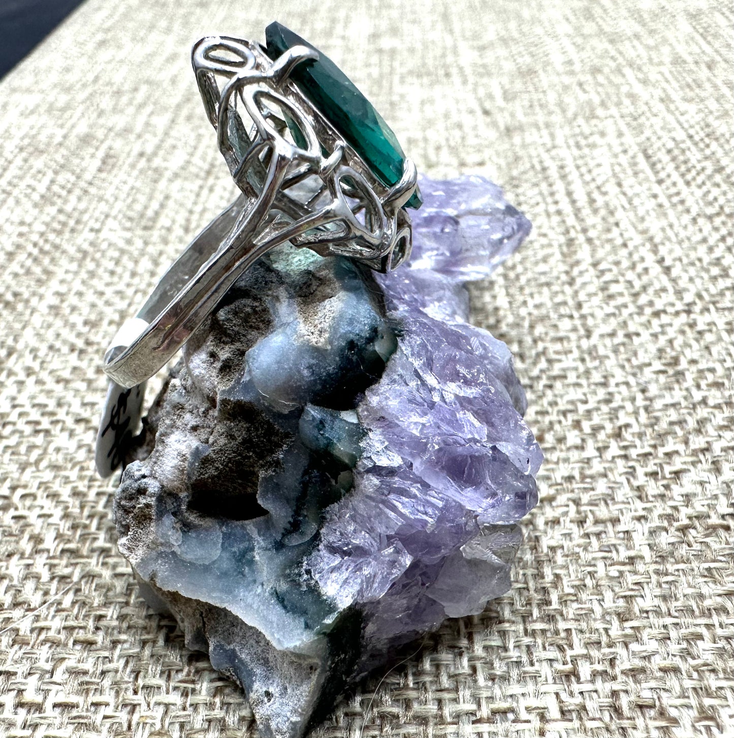 Green Quartz Sterling Silver Ring