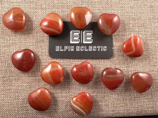 Carnelian Heart Pocket Stone